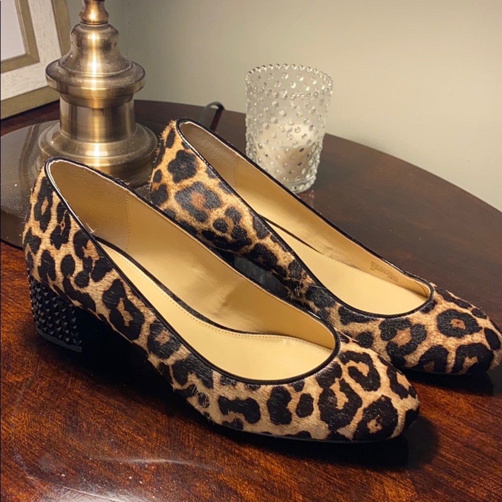 Michael Kors Leopard Print Block Heel Pumps